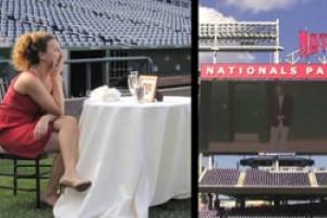 Man Races Teddy In Romantic Baseball Proposal