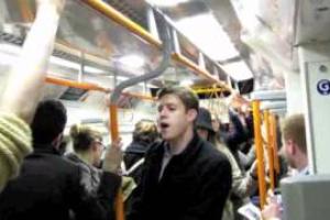 British Man's Flash Mob Train Proposal